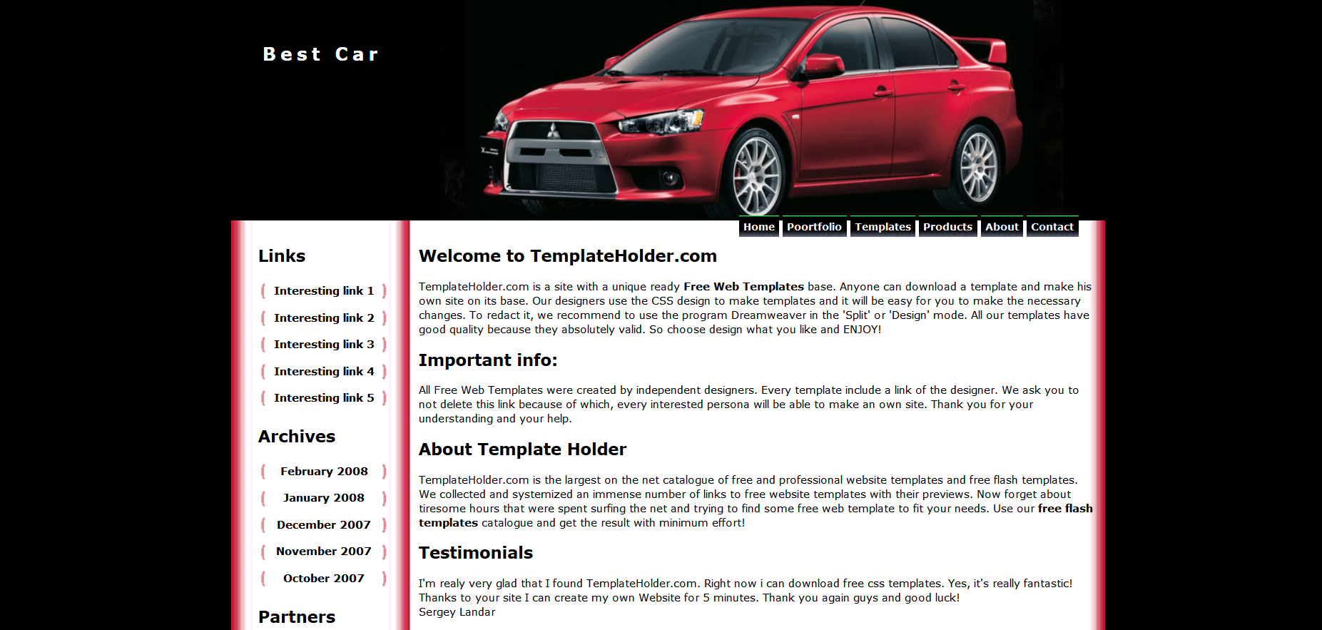 Шаблон сайта Авто №277