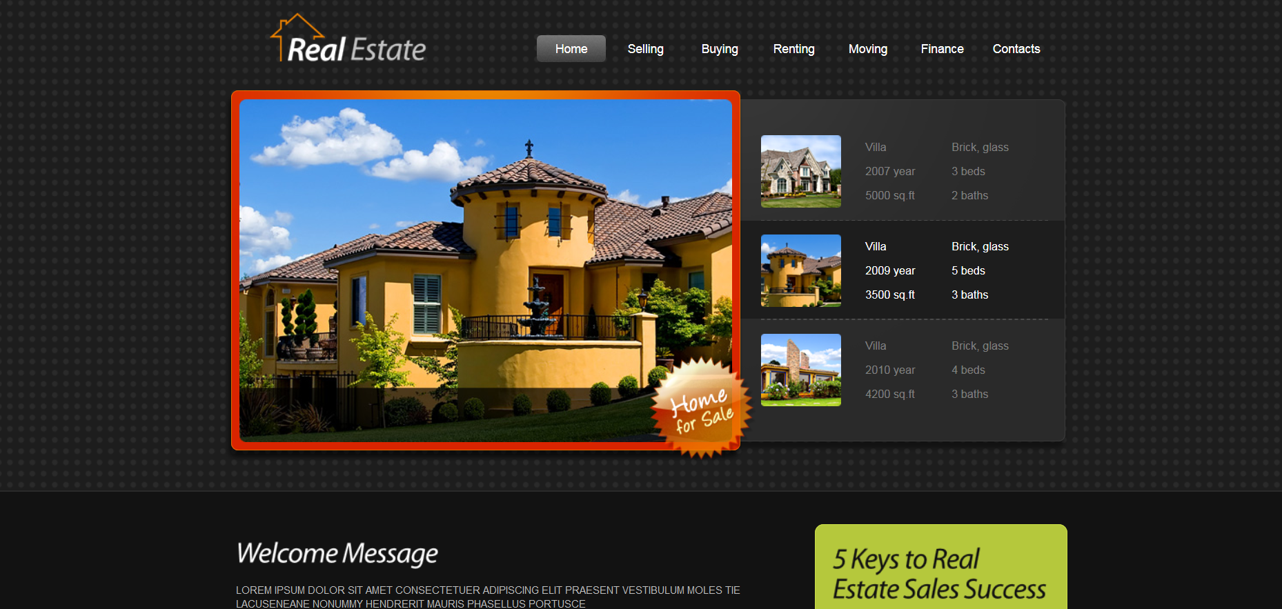 Шаблон сайта Недвижимость №145